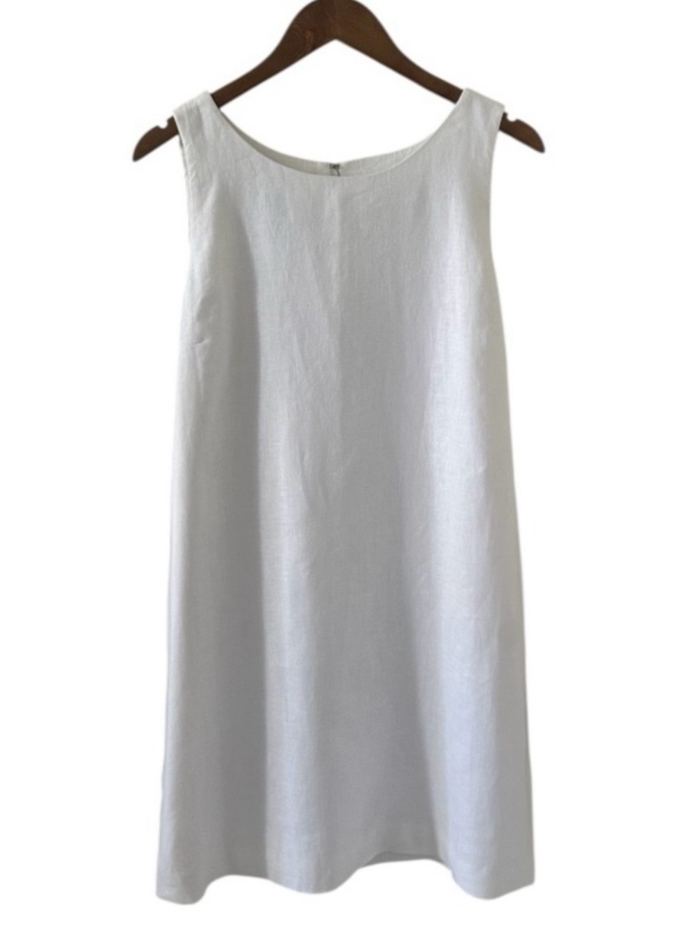 Island Company White Sleeveless Linen Shift Dress Size XL